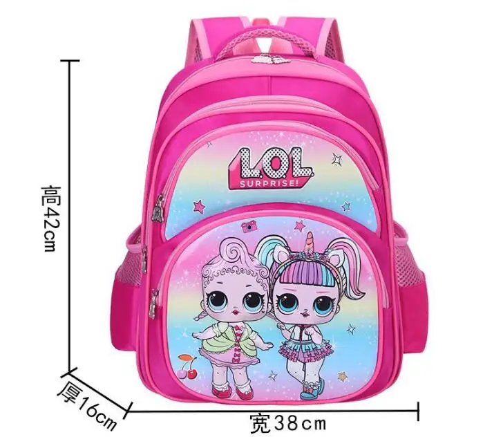 Детская школьная сумка Lol Doll рюкзак для начальной школы с мультяшным принтом