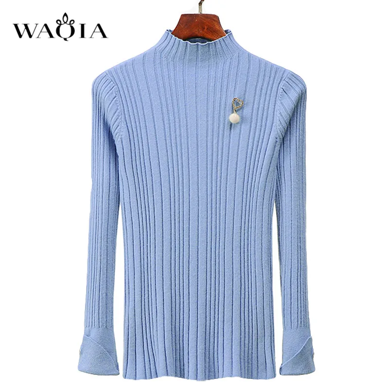 Womens Sweaters 2019 Winter Tops Turtleneck Sweater Women Thin Pullover Jumper Knitted Sweater Pull Femme Hiver Truien Dames New
