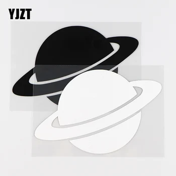 

YJZT 13.6X9CM Planet Saturn Space Exploration Fun Window Bumper Vinyl Car Sticker Decals Black / Silver 10A-0351