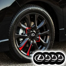 

4Pcs Auto Emblem Badge Cover Car Tire Wheel Center Hubcaps Sticker Accessories For Lexus CT ES GS GX IS LF-A LS LX RX SC