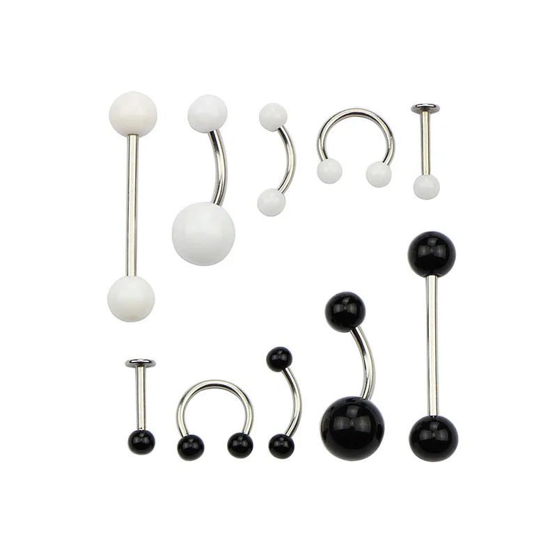 19 шт. щипцы для пирсинга носа бровей и губ иглы ювелирные изделия тела Наборы