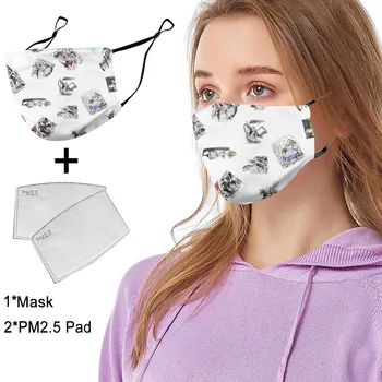 

PM2.5 Breathable Outdoor Unisex 1PC Dustproof Windproof Foggy Haze Anti-spitting Protective Mask+ 2PCS Filter Face Mouth Mask
