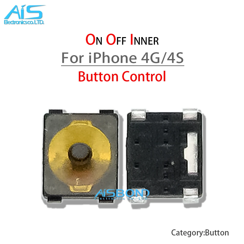 50Pcs/Lot Power On Off Inner Button Control For iPhone 4S 5 5S 5C SE 6 6S 6P 7 8 Plus X XS MAX Volume Switch Replacement Parts