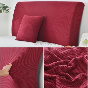 

European Headboard Slipcover Stretch Solid Color Bed Head Back Cover Protection Dust Cover for Bed Decor