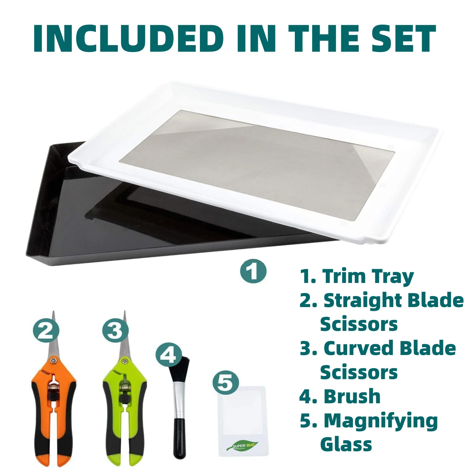  Trim Tray Kit, 2-in-1 Trimming Tray with 150 Micron