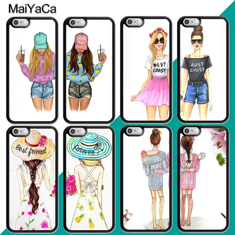 Maiyaca Bff Cute Girl Best Friend Forever Couple Case For Iphone