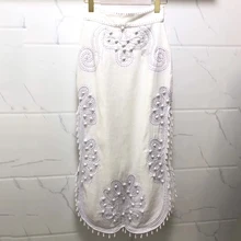 Модная Длинная женская юбка, высокая талия, элегантная юбка, женские белые вечерние юбки на каждый день