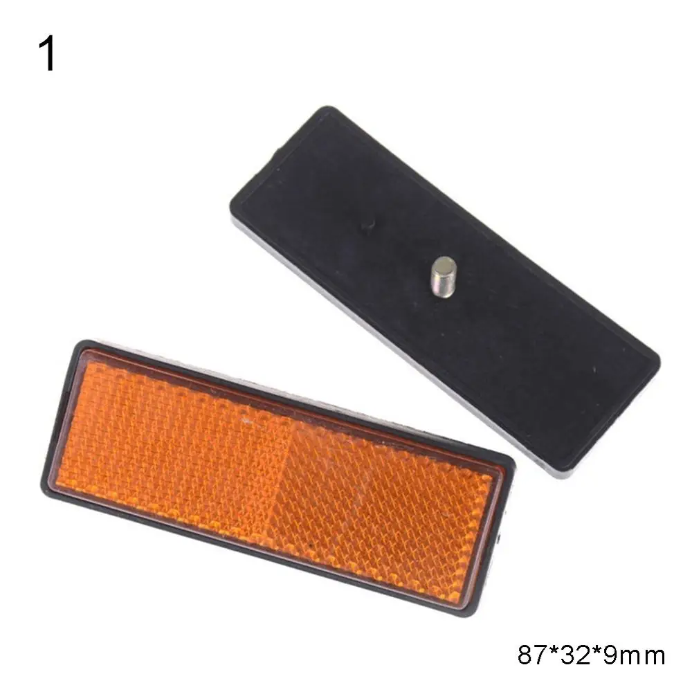 

2Pcs Rectangle Round Car Motorcycle Bike Caravan Lorry Screw On Safety Reflector Car Reflector