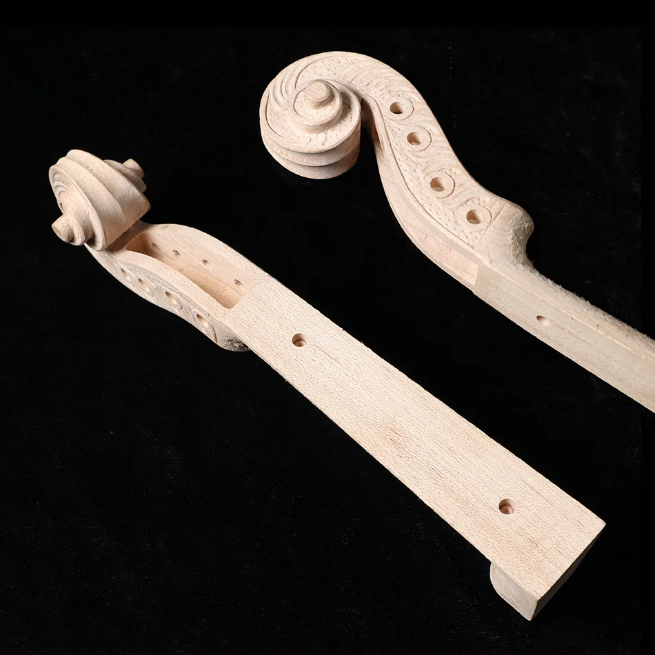 Части Скрипки ручной резной Кленовая скрипка шеи для DIY 4/4 размер для ремонта скрипок