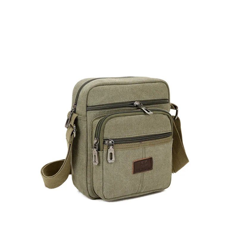

2019 New Style MEN'S Single-shoulder Bag Shoulder Bag Square Sling Bag Single-shoulder Canvas Bag Casual MEN'S Single-shoulder B
