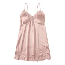 Пижамы женские атласные без рукавов с v-образным вырезом и вышивкой, топы для сна, сексуальное нижнее белье с регулируемым ремешком размера плюс S-3XL, домашняя одежда OY40