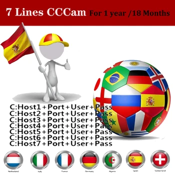 

Newest 1/1.5 Year Spain portugal cccams for FULL HD DVB-S2 Satellite TV - Receiver 7 lines Europe France Italy Poland free test