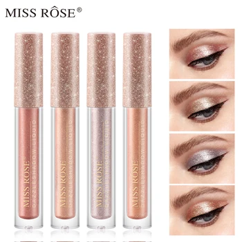 

MISS ROSE 12 Color Diamond Eye Shadow Nude Metal Shimmer Glow Glitter Single Liquid Eyeshadow Makeup Pigment Beauty Cosmetics