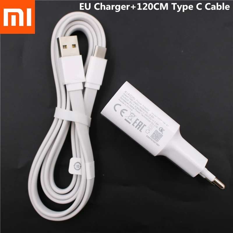 Оригинальное быстрое зарядное устройство xiaomi настенное зарядное устройство type C кабель для mi 9 8 CC9 lite 8 se 4c 5 5x6 6x a1 a2 redmi note 7 8 8A mi x 2 2S 3