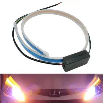 

Ultrafine Daytime Running Light Flexible Soft Tube Guide Car LED Strip Colorful Turn Signal Car Light Strips Waterproof CSV