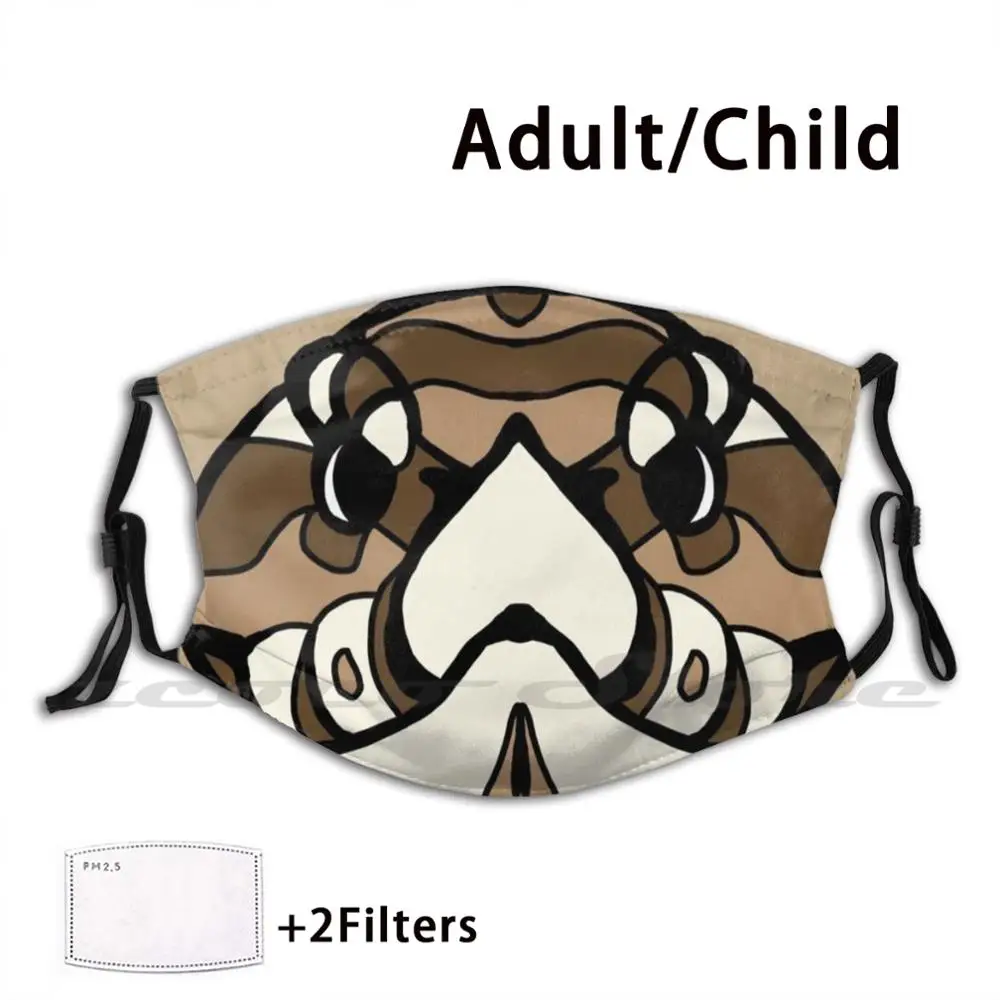 

Bold Western Hognose-Normal Custom Pattern Washable Filter Pm2.5 Adult Kids Mask Reptile Hognose Hoggie Western Hognose