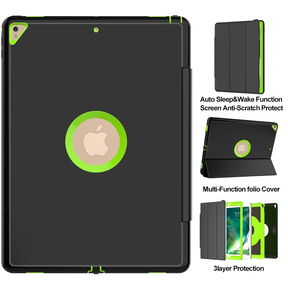 Чехол для планшета для iPad Pro 12,9, умный чехол с функцией автоматического сна и пробуждения, противоударный сверхмощный чехол-подставка для iPad Pro 12,9 чехол