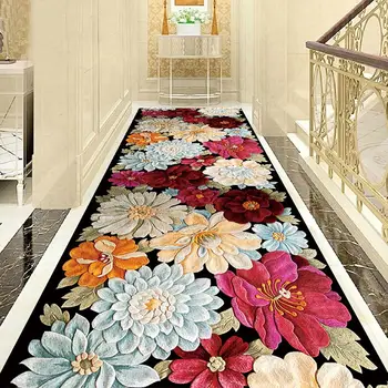

3D Creative Printing Flower Hallway Carpets Living Room Bedroom Rugs Kitchen Bathroom Anti-skid Mats Door Mat Wedding Carpet