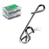 50/100 pièces boîte acier inoxydable pêche s'enclenche Fastlock Clips taille SS-XXL connecteur de sécurité accessoires attirail pour leurres crochets ► Photo 1/6