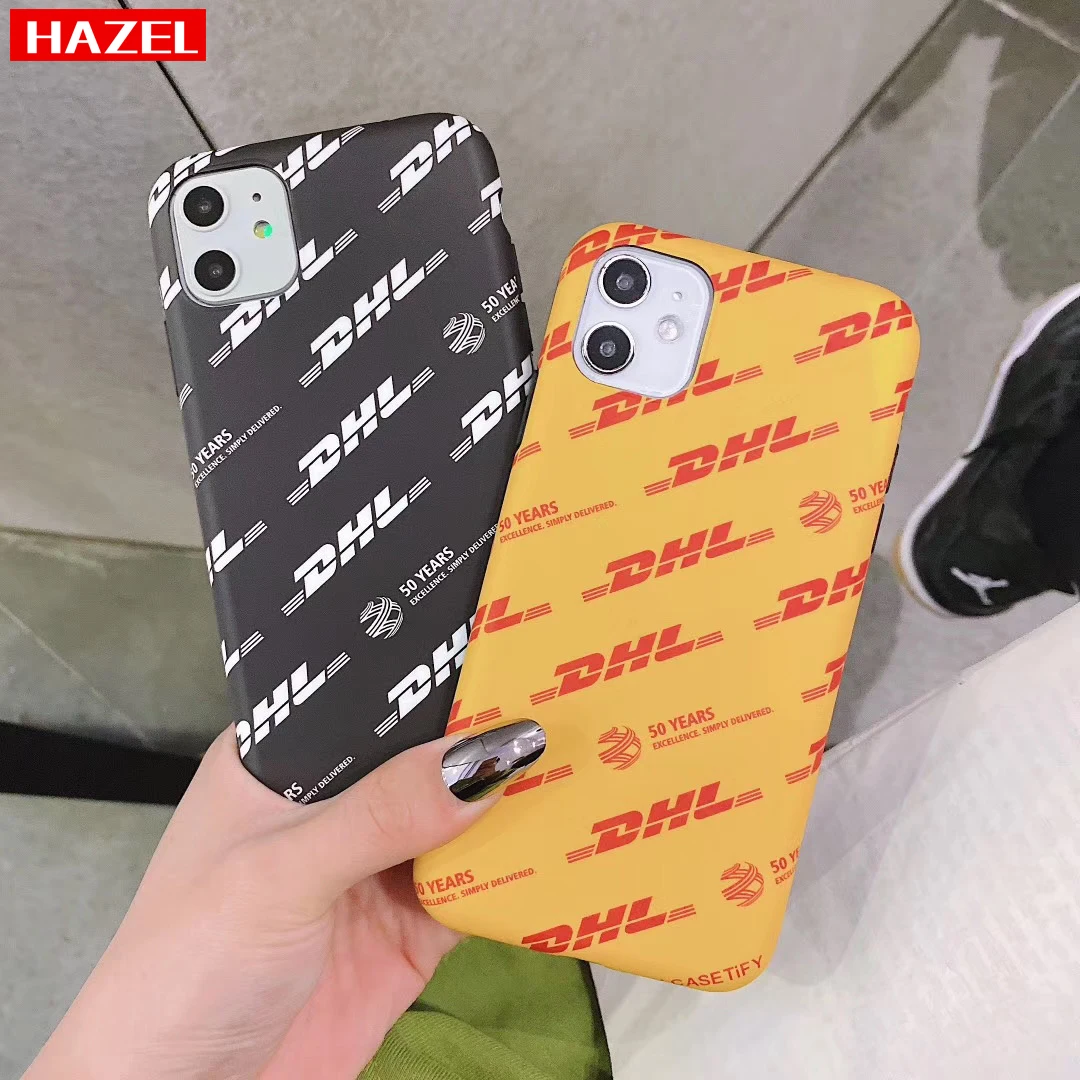 

Luxury DHL Hot Express 50th Anniversary Edition Label case for iPhone 11 Pro X XS MAX 7 8 7plus 8plussoft Silicone cover coque