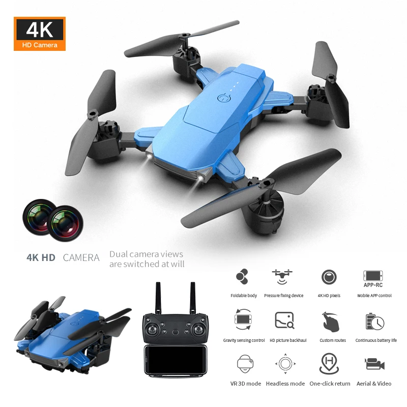 2020 Newest Foldable Drone 4K With HD Camera WIFI 1080P Dual Follow Me Quadcopter FPV Professional Toy | Электроника