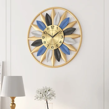 

Creative Luxury Wall Clock Large Metal Modern Personality Geometric Simple Living Room Wall Clock Mechanism Home Decor DA60WC