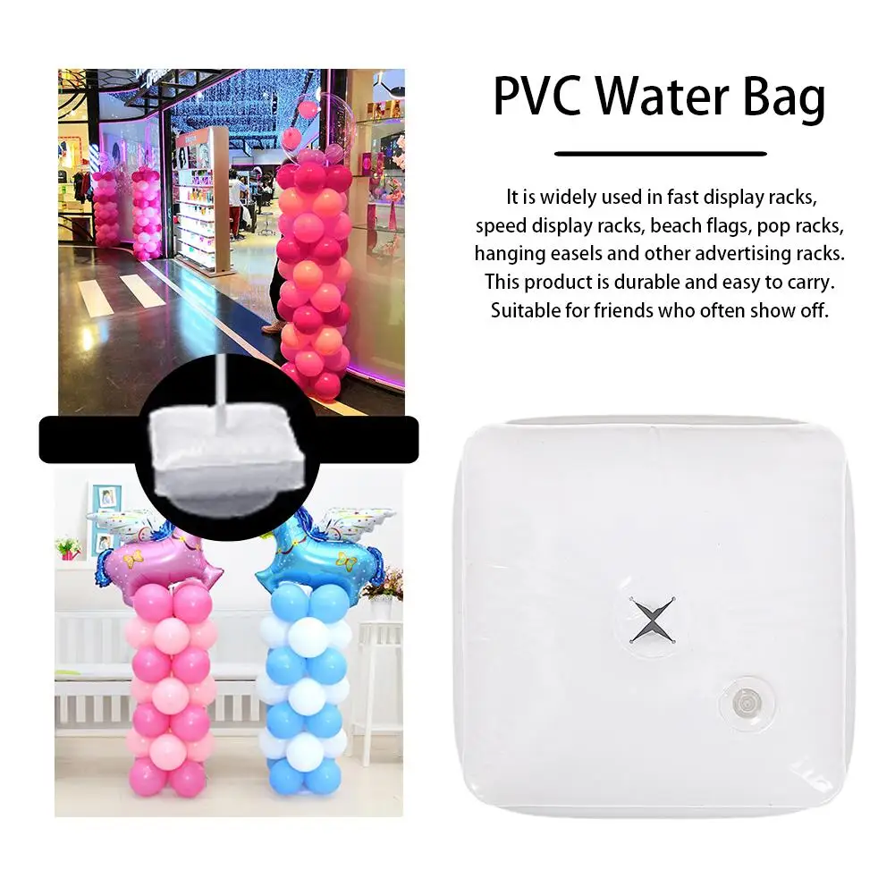 

Balloon Column Base Windproof PVC Heavy Water Bag Birthday Balloon Column Kit Plastic Balloon Stand Base And Latex Balloon Tools