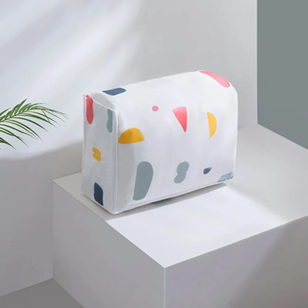 Floral/Geometry Printing Square/Barrel Storage Bag for Beddings Comforters Quilt Pillows Garments Washable Organizer Drop Ship
