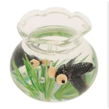 

1/12 Lovely Dollhouse Miniature Glass Fish Tank Bowl Aquarium Doll House Home Ornaments Toys 72XC
