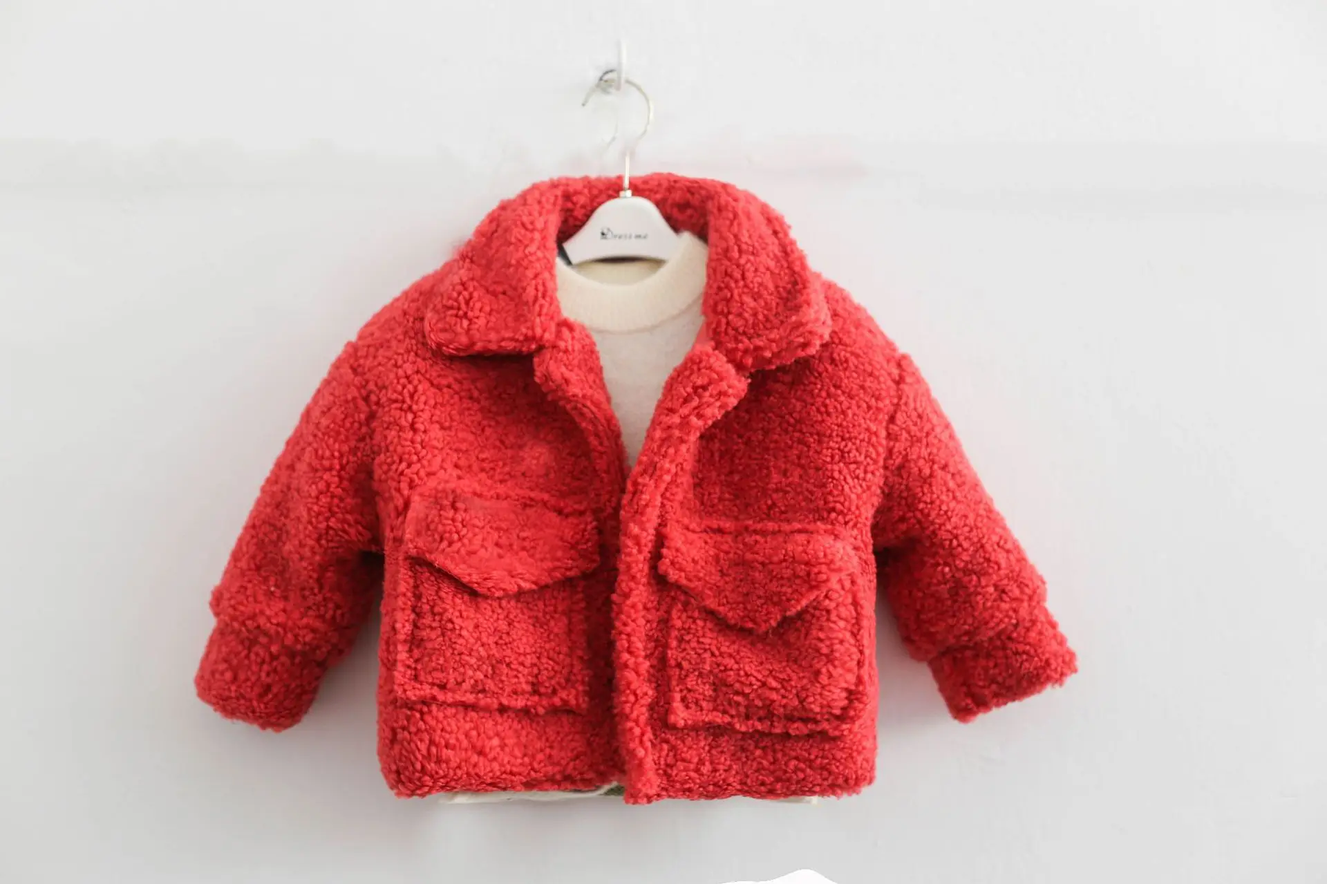 Новая зимняя куртка для девочек из шерсти ягнёнка, кашемир куртки для девочек в стиле унисекс куртка для мальчиков однотонная одежда для маленьких девочек для маленьких мальчиков пальто Пальто для девочек