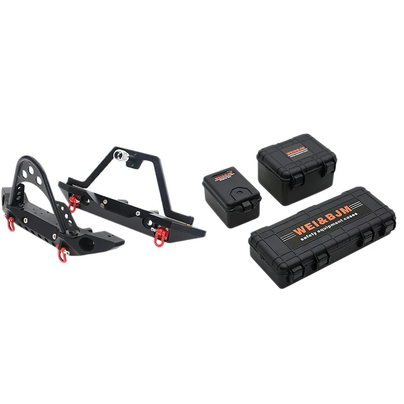 

Metal Front and Rear Bumper Belt Decoration Box for 1:10 Reinforced Concrete Tracked Vehicle Traxxas Trx-4 Axial Scx10 and Scx