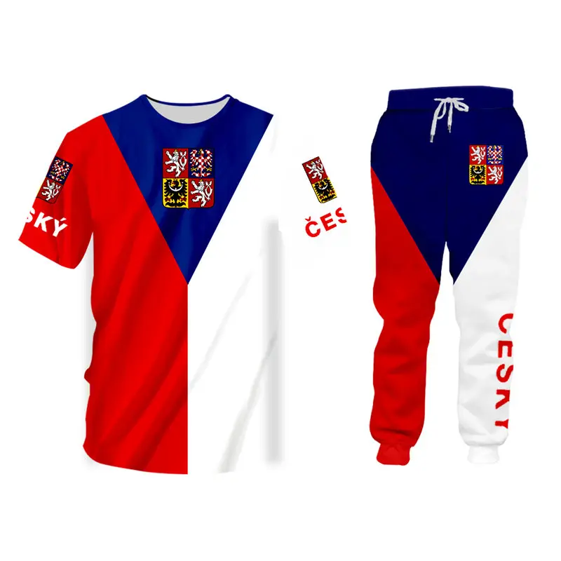 Luxury 3D Print Czech Republic Flag Zipper Jackets+Pants Set Unisex Gym Hoodie T-shirt Tank Joggers Tracksuit Sets Custom S-7XL (24)