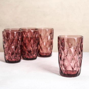 

Set of glasses "Cruise", 350 ml, 8х8х12.5 cm, 6 pcs, pink