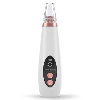 

USB Blackhead Remover Rechargeable Electric Pore Vacuum with LED Sn 6 Suction Heads and 3 Cleaning Modes for Women