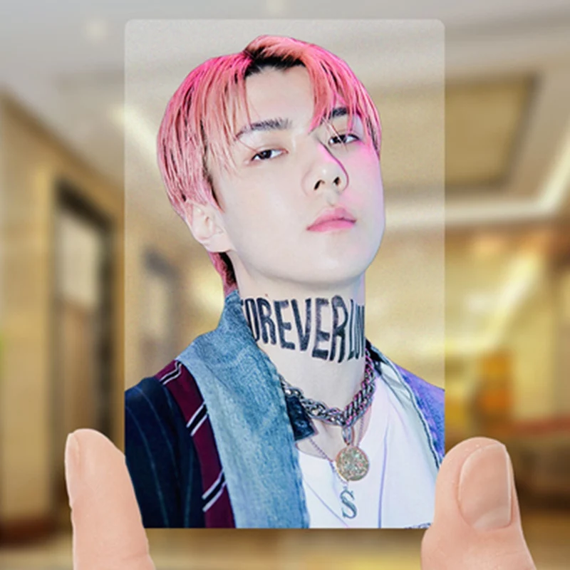 K pop EXO детская прозрачная фотооткрытка из ПВХ новый альбом поклонники коллекции