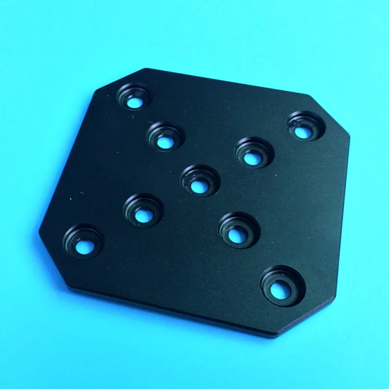 black square type Аксессуары для 3d принтеров алюминиевый профиль X Тип Соединительная пластина угловой кронштейн соединительная планка алюминиевый кронштейн - Цвет: black square type