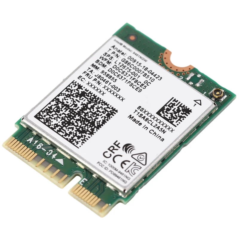PPYY-Двухдиапазонный беспроводной AC 9461 для Intel 9461NGW 802.11Ac NGFF ключ E 2,4G/5G WiFi карта Bluetooth 5,0
