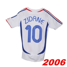 2006 Ретро футболки для футбола 10 Zidane HOME AND AWAY
