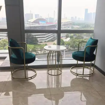 

Nordic style single sofa chair Leisure chair living room small chair net red nail shop stool light luxury single chair