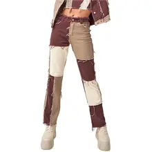 Jean taille haute amincissant pour fille, décontracté, couleur assortie, à la mode, 2021