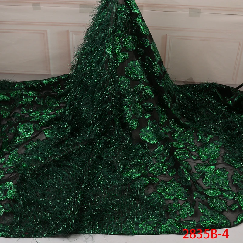 

Latest Brocade Lace Fabric 2019 High Quality Green African French Lace Fabric Weeding For African Address 2835bs