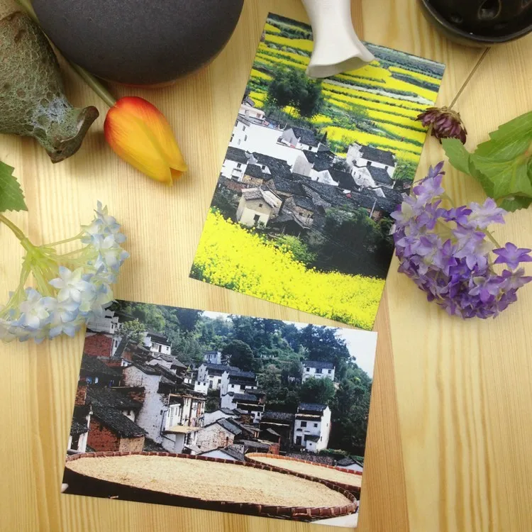 Wuyuan Beautiful Postcard Card Collection Art Lenticular Recycled Recordable 15*10cm 8pcs