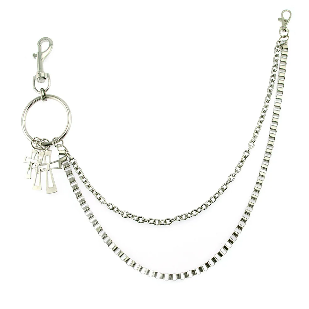 

Versitile Fashion Double Layer Metal Phants Zipper Sportsman Disco Dancing Hip Hop Hip Hop Accessories Chain Belt