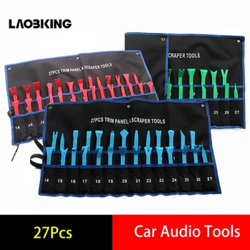 

27pcs Car Interior Repair Tool Set Remove Navigation Door Panel Car Tool 27 Piece Cloth Bag Installation Removal Tool