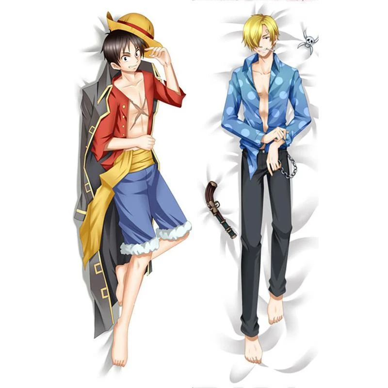Bl Male Japanese Characters Anime One Piece Luffy Sanji Throw Otaku Dakimakura Gift Bedding Hugging Body Pillow Case 150x50 Cm Pillow Case Aliexpress