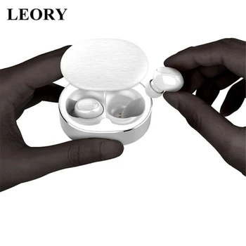 

LEORY TWS Wirless bluetooth 5.0 Earphone IPX5 Waterproof Spotrs Headset Hifi Stereo Denoise Binaural HD Call Earbuds with Mic