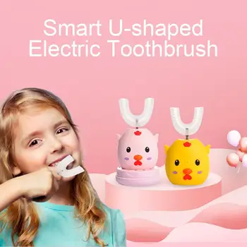 

Children U-shaped Electric Toothbrush Multi-function Waterproof Tooth Brushing Tool For 2-12 Years Old