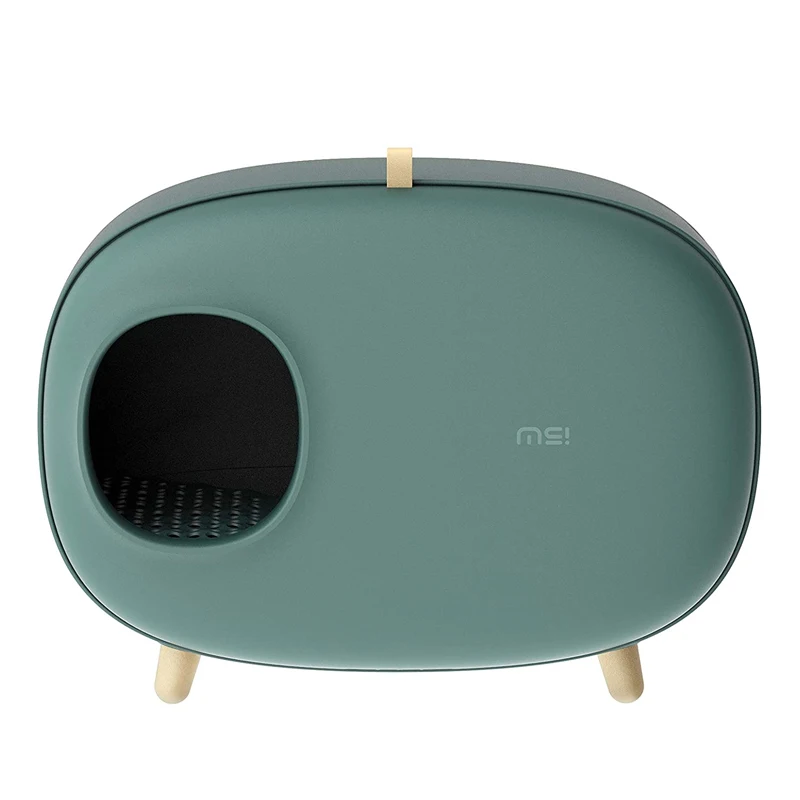 Cat Litter Box For Easier Handling Of Cat Litter, Semi Closed Design, Easy To Clean, Prevent