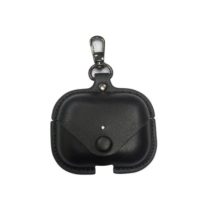 Из искусственной кожи чехол для наушников защитный TWS Airpods Pro 3 /2 зарядки с кольцом