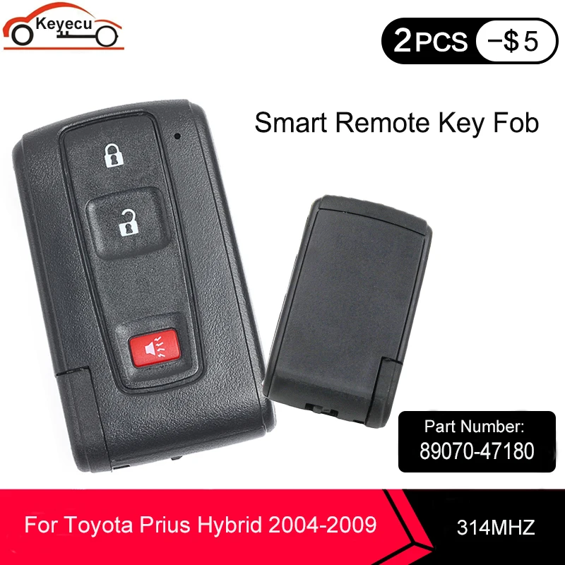 Умная деталь KEYECU с 3 кнопками 314 МГц для Toyota Prius Hybrid 2004 2009 FCC: мозаb21eg M0ZB21EG P/N: 89070